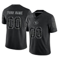 Kooe Custom SF.49ers Black Limited Reflective Home Game Any Name & Numbers Stitched Jerseys