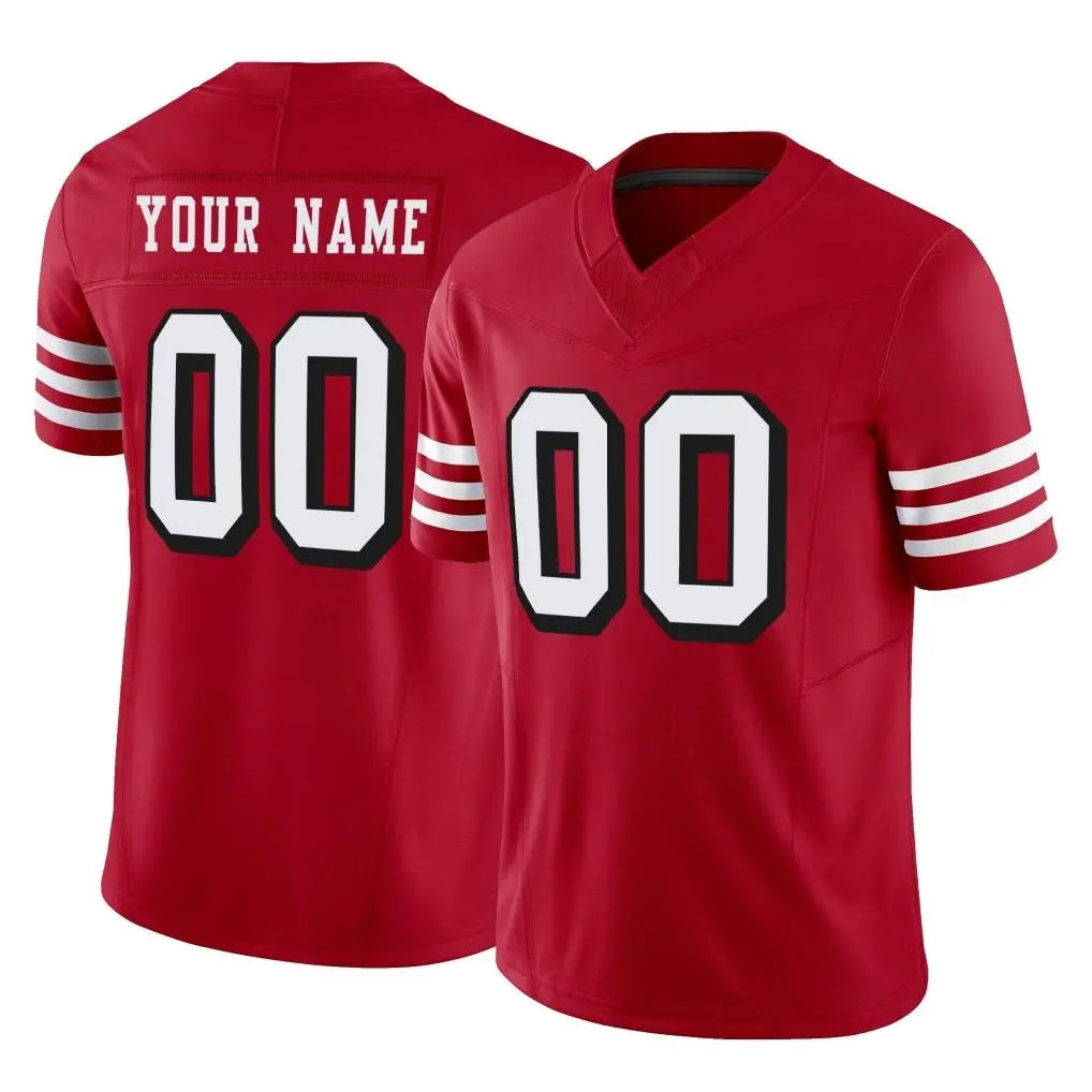 Kooe Custom SF.49ers Red Limited Alternate Vapor F.U.S.E. Home Game Any Name & Numbers Stitched Jerseys