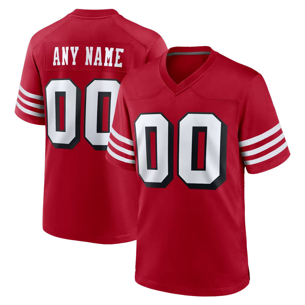 Kooe Custom SF.49ers Red Limited Alternate Vapor Home Game Any Name & Numbers Stitched Jerseys