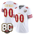 Kooe Custom SF.49ers White Limited 80th Rivalries Collection Home Game Any Name & Numbers Stitched Jerseys