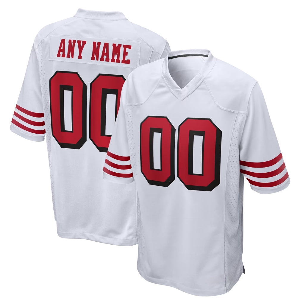 Kooe Custom SF.49ers White Limited Home Game Any Name & Numbers Stitched Jerseys