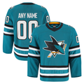 Kooe Custom S.Jose Sharks Teal Home Authentic Pro Jerseys