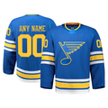Kooe Custom St.L.Blues Blue Home Authentic Pro Jerseys
