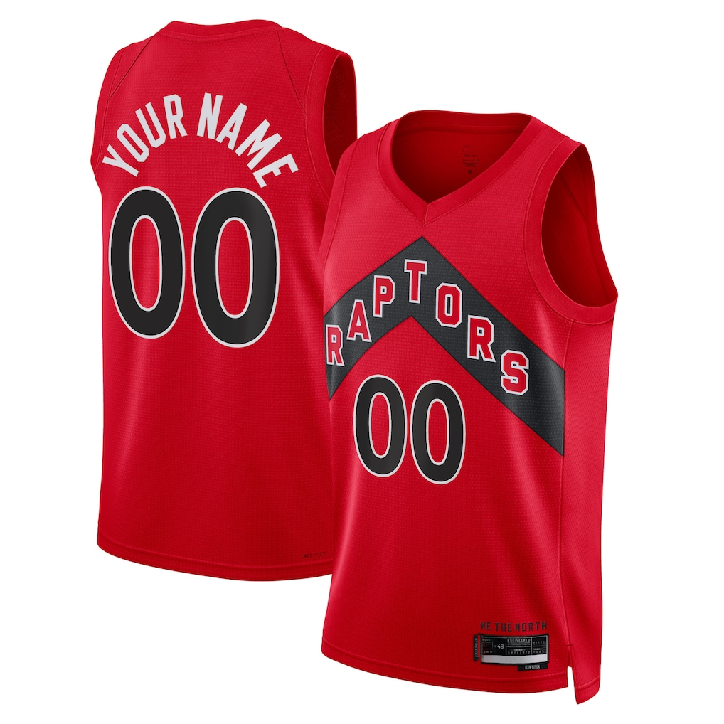 Kooe Custom T.Raptors Red Swingman Jerseys - Icon Edition