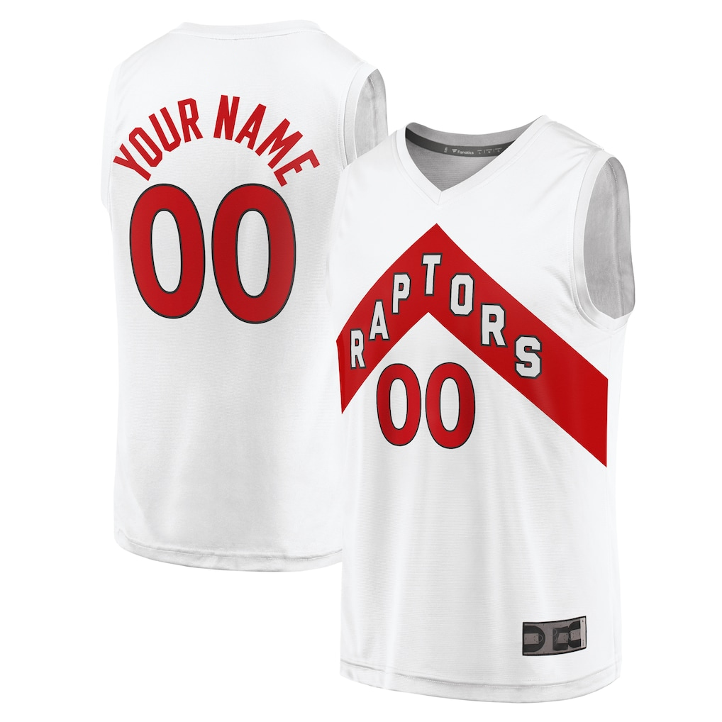 Kooe Custom T.Raptors White Fast Break Custom Replica Jerseys - Association Edition