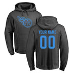 Kooe Custom T.Titans Ash One Color Pullover Hoodies Home Game Any Name & Numbers Stitched Jerseys