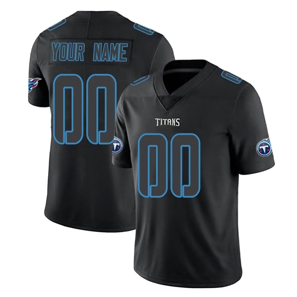 Kooe Custom T.Titans Black Impact Limited Home Game Any Name & Numbers Stitched Jerseys