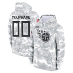 Kooe Custom T.Titans Camo Arctic Salute to Service Pullover Hoodies Home Game Any Name & Numbers Stitched Jerseys