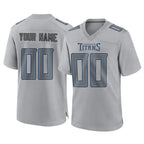 Kooe Custom T.Titans Gray Atmosphere Fashion Home Game Any Name & Numbers Stitched Jerseys