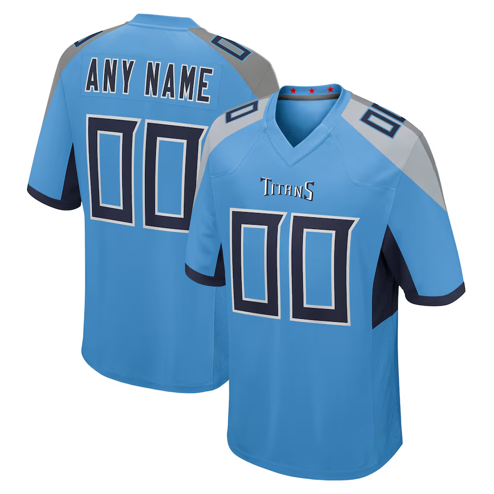 Kooe Custom T.Titans Light Blue Alternate Game Stitched Jerseys