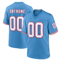 Kooe Custom T.Titans  Light Blue Oilers Throwback Game Stitched Jerseys