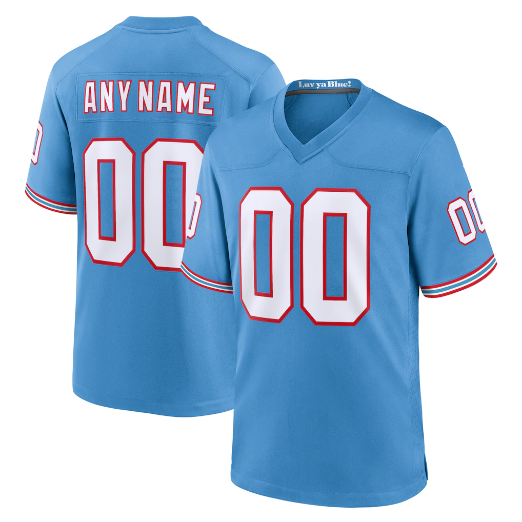 Kooe Custom T.Titans Light Blue Game Stitched Jerseys