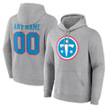 Kooe Custom T.Titans Light Gray LOGO Pullover Hoodies Home Game Any Name & Numbers Stitched Jerseys