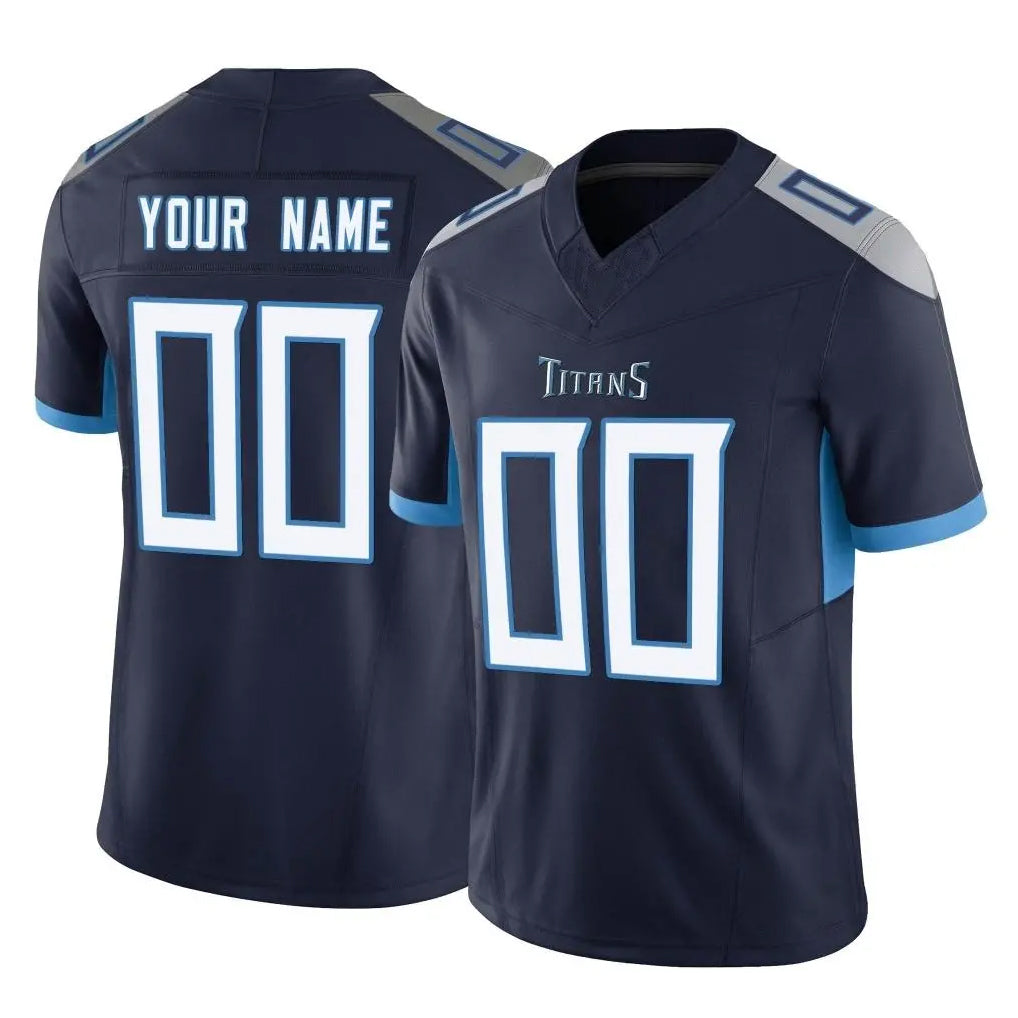 Kooe Custom T.Titans Navy Limited Vapor F.U.S.E. Home Game Any Name & Numbers Stitched Jerseys