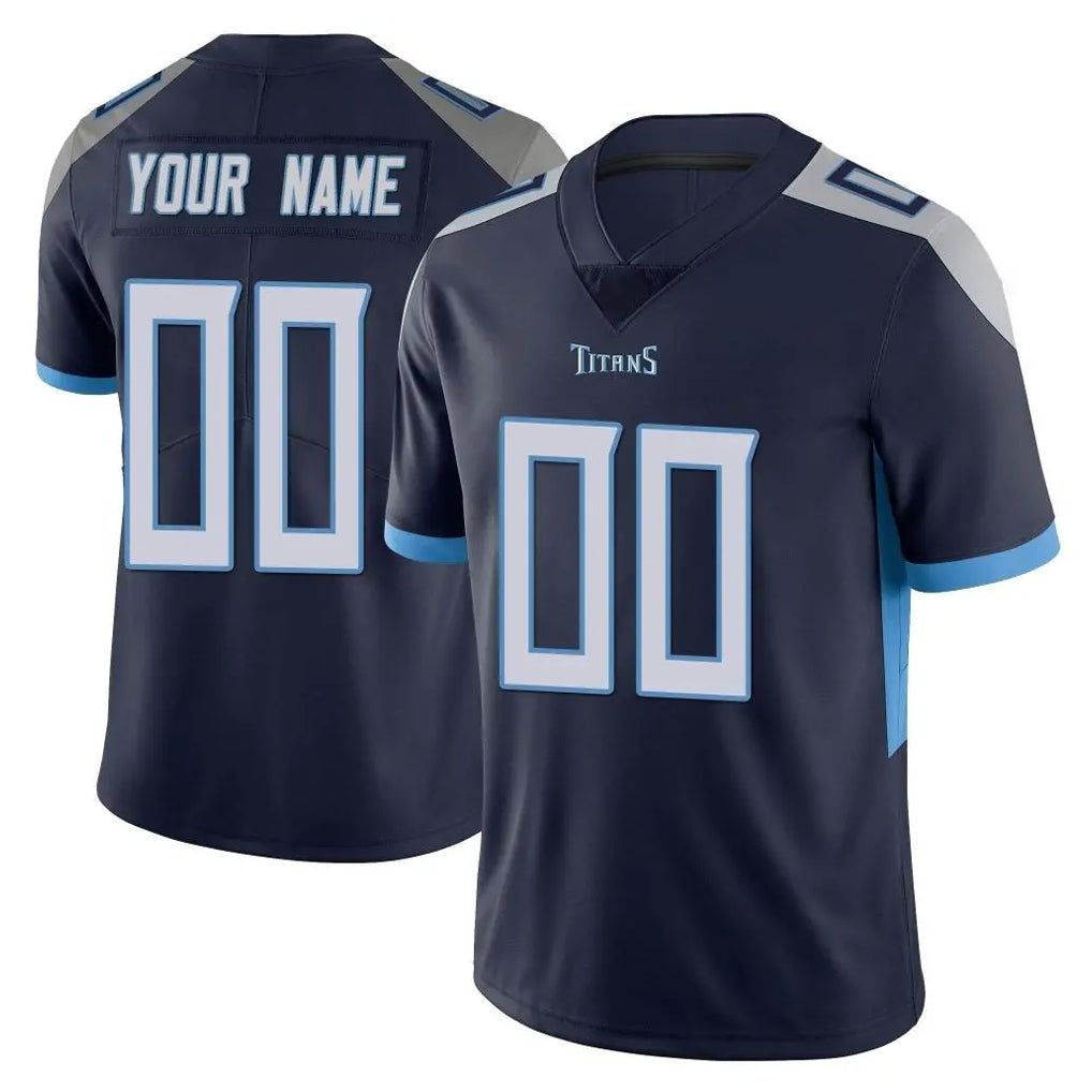 Kooe Custom T.Titans Navy Limited Vapor Untouchable Home Game Any Name & Numbers Stitched Jerseys