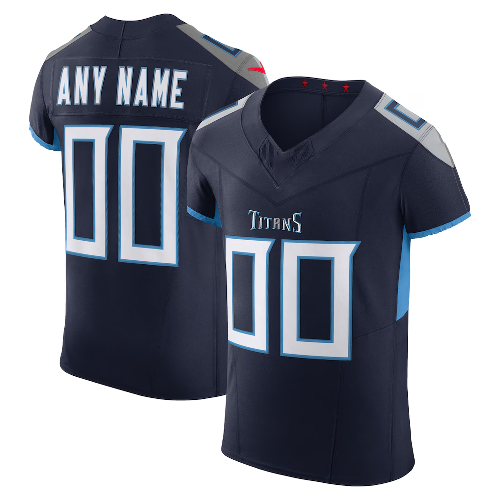 Kooe Custom T.Titans Navy Vapor F.U.S.E. Elite Stitched Jerseys