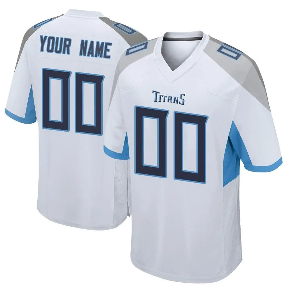 Kooe Custom T.Titans White Home Game Any Name & Numbers Stitched Jerseys
