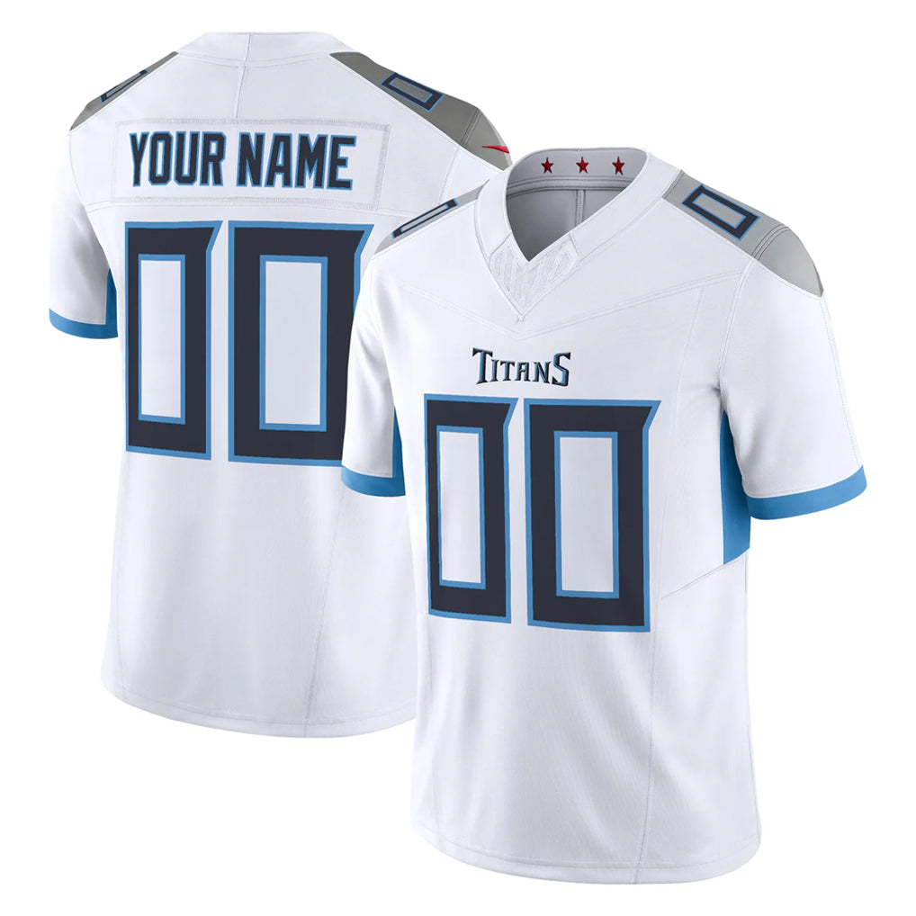 Kooe Custom T.Titans White Vapor F.U.S.E. Limited Home Game Any Name & Numbers Stitched Jerseys