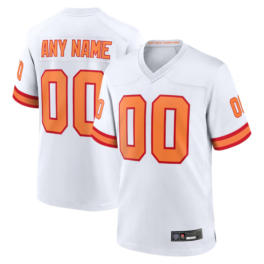 Kooe Custom TB.Buccaneers 50th Season White Home Game Stitched Jerseys