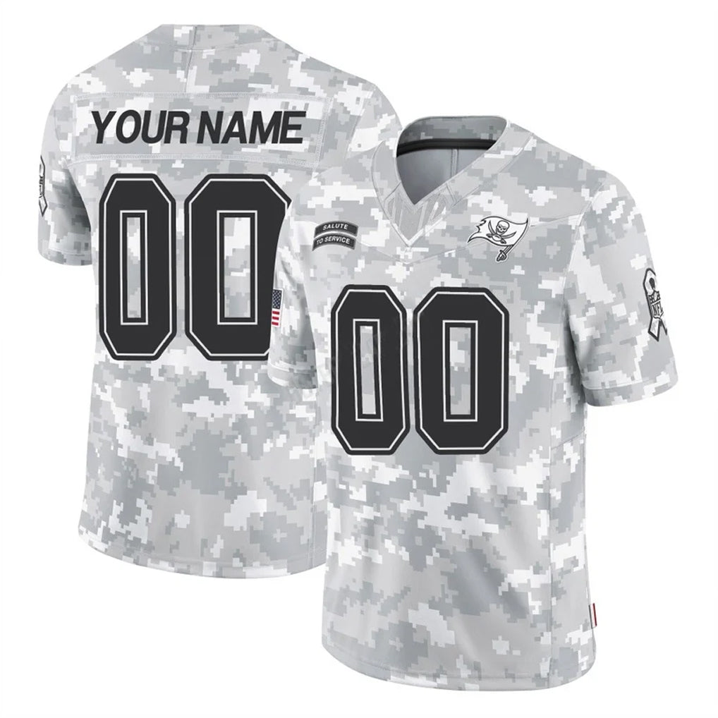 Kooe Custom TB.Buccaneers Arctic Camo Limited Salute To Service Home Game Any Name & Numbers Stitched Jerseys