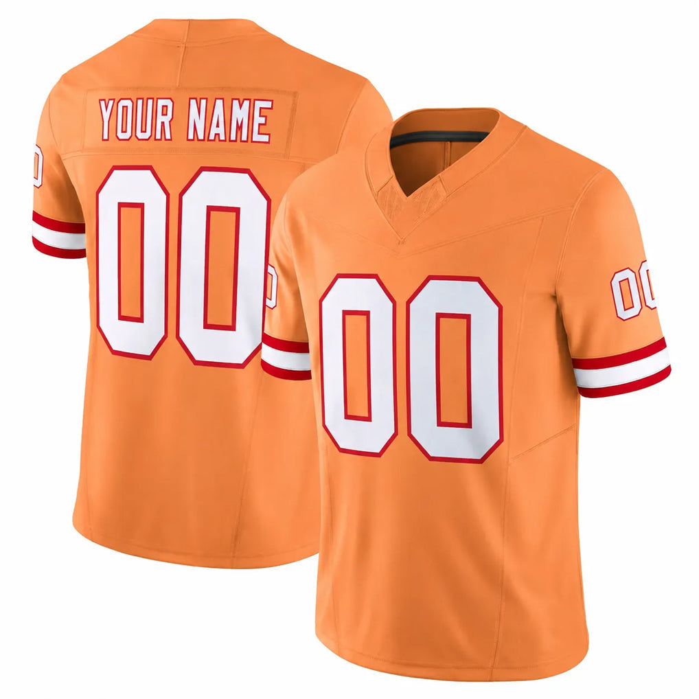 Kooe Custom TB.Buccaneers Orange Limited Vapor F.U.S.E. Home Game Any Name & Numbers Stitched Jerseys