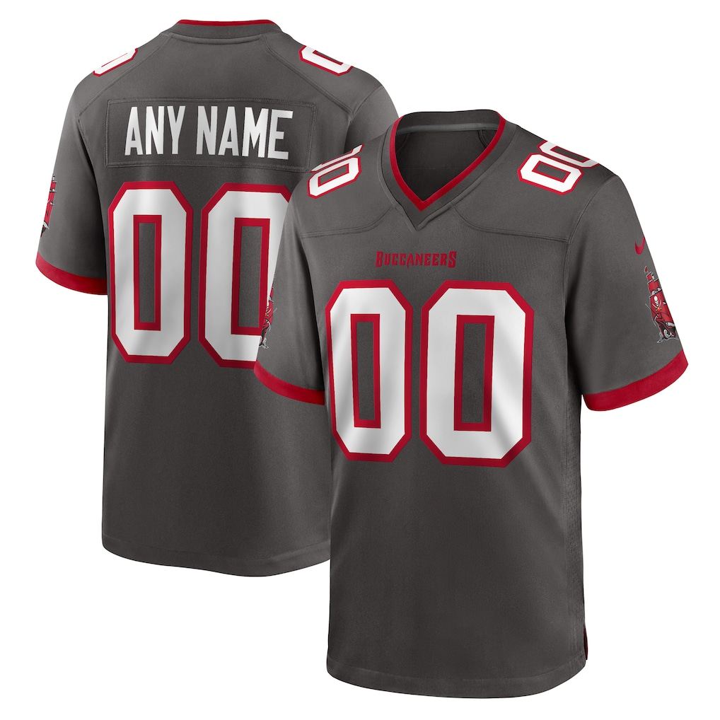 Kooe Custom TB.Buccaneers Pewter Alternate Game Stitched Jerseys