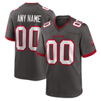 Kooe Custom TB.Buccaneers Pewter Alternate Game Stitched Jerseys