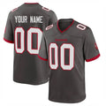 Kooe Custom TB.Buccaneers Pewter Alternate Home Game Any Name & Numbers Stitched Jerseys