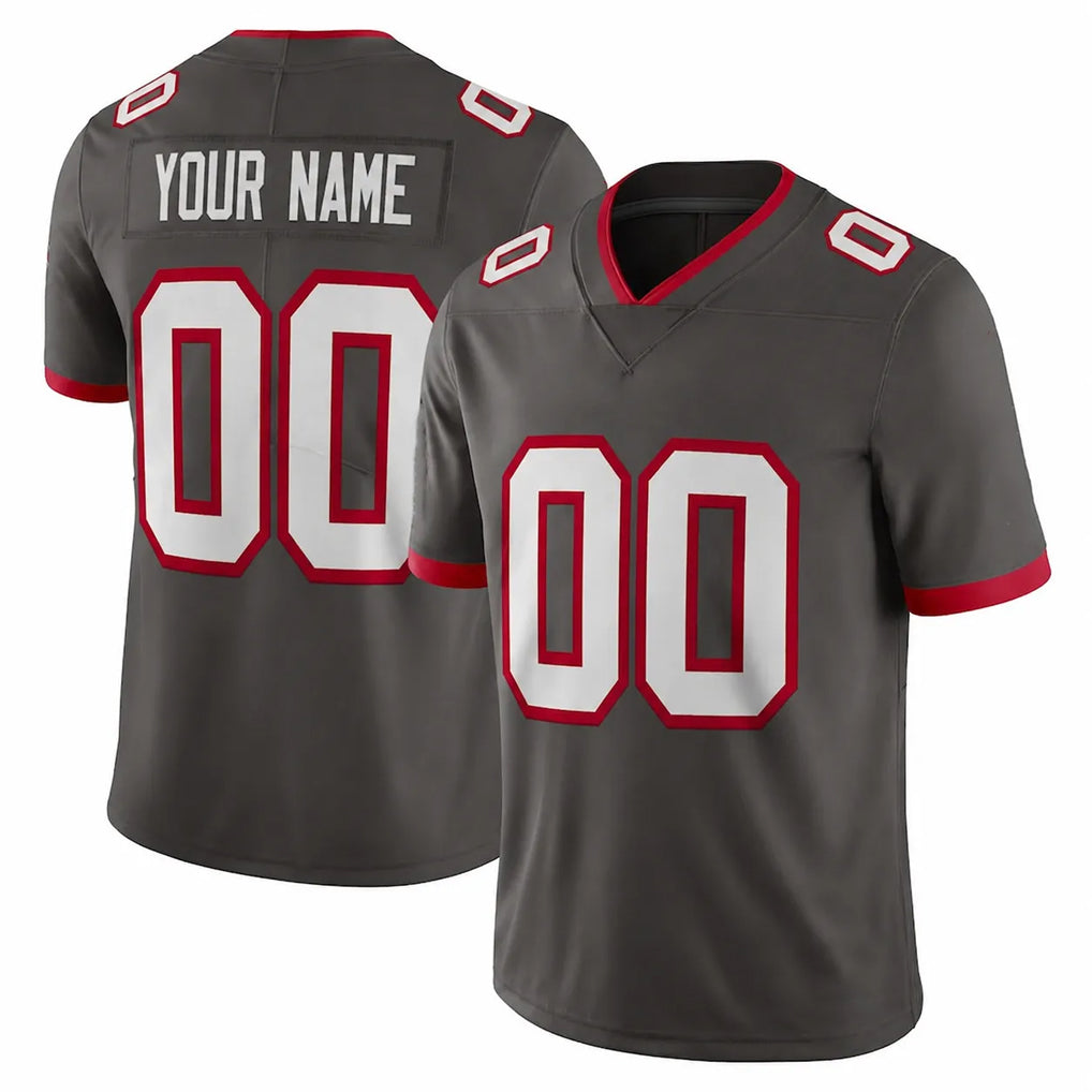 Kooe Custom TB.Buccaneers Pewter Limited Alternate Vapor Home Game Any Name & Numbers Stitched Jerseys