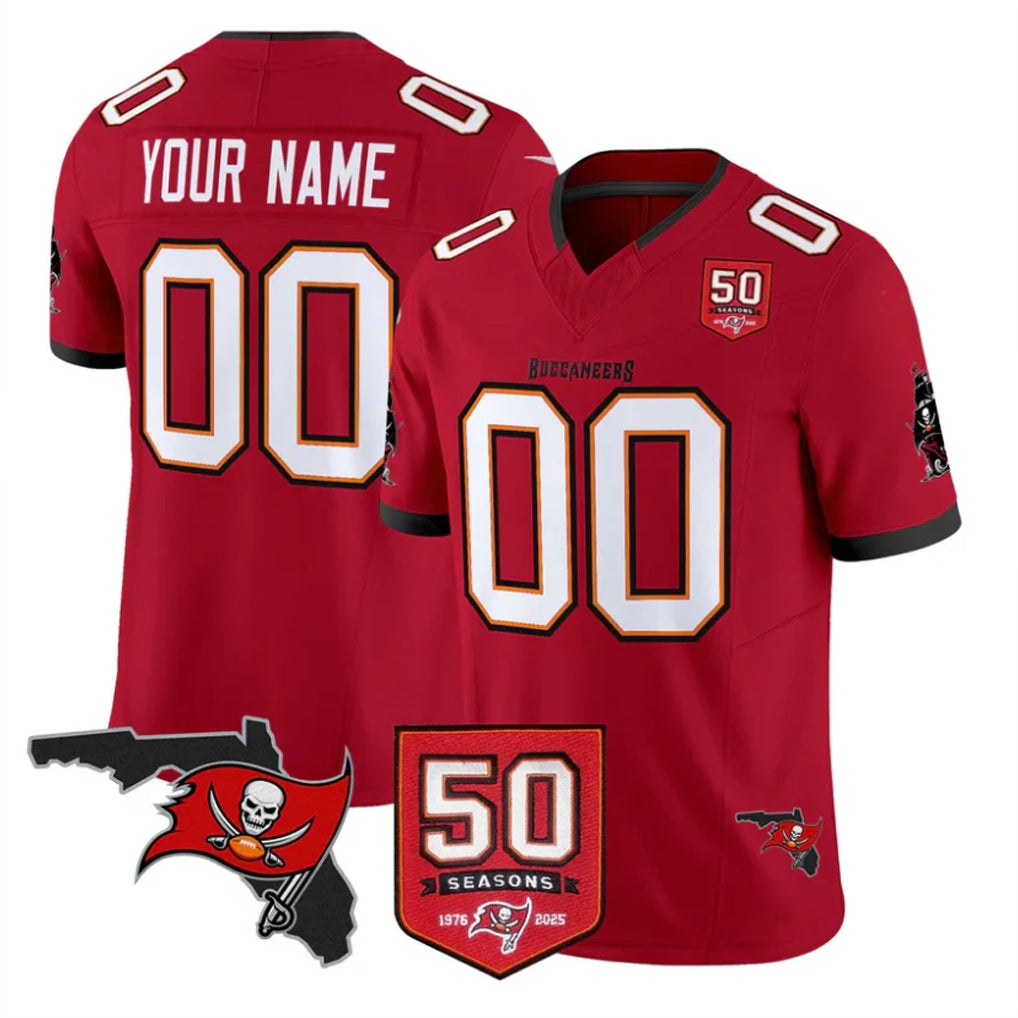 Kooe Custom TB.Buccaneers Red Limited 2026 Season Vapor F.U.S.E. Home Game Any Name & Numbers Stitched Jerseys