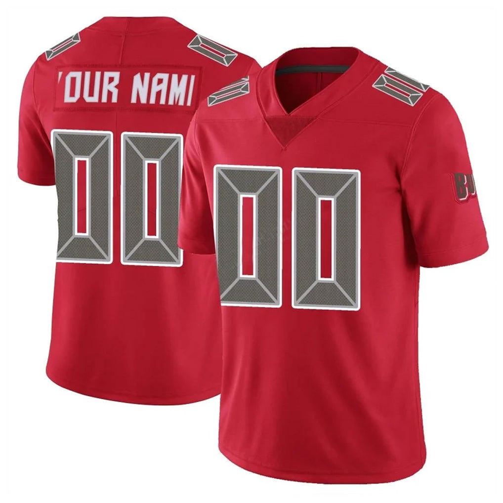 Kooe Custom TB.Buccaneers Red Limited Color Rush Home Game Any Name & Numbers Stitched Jerseys