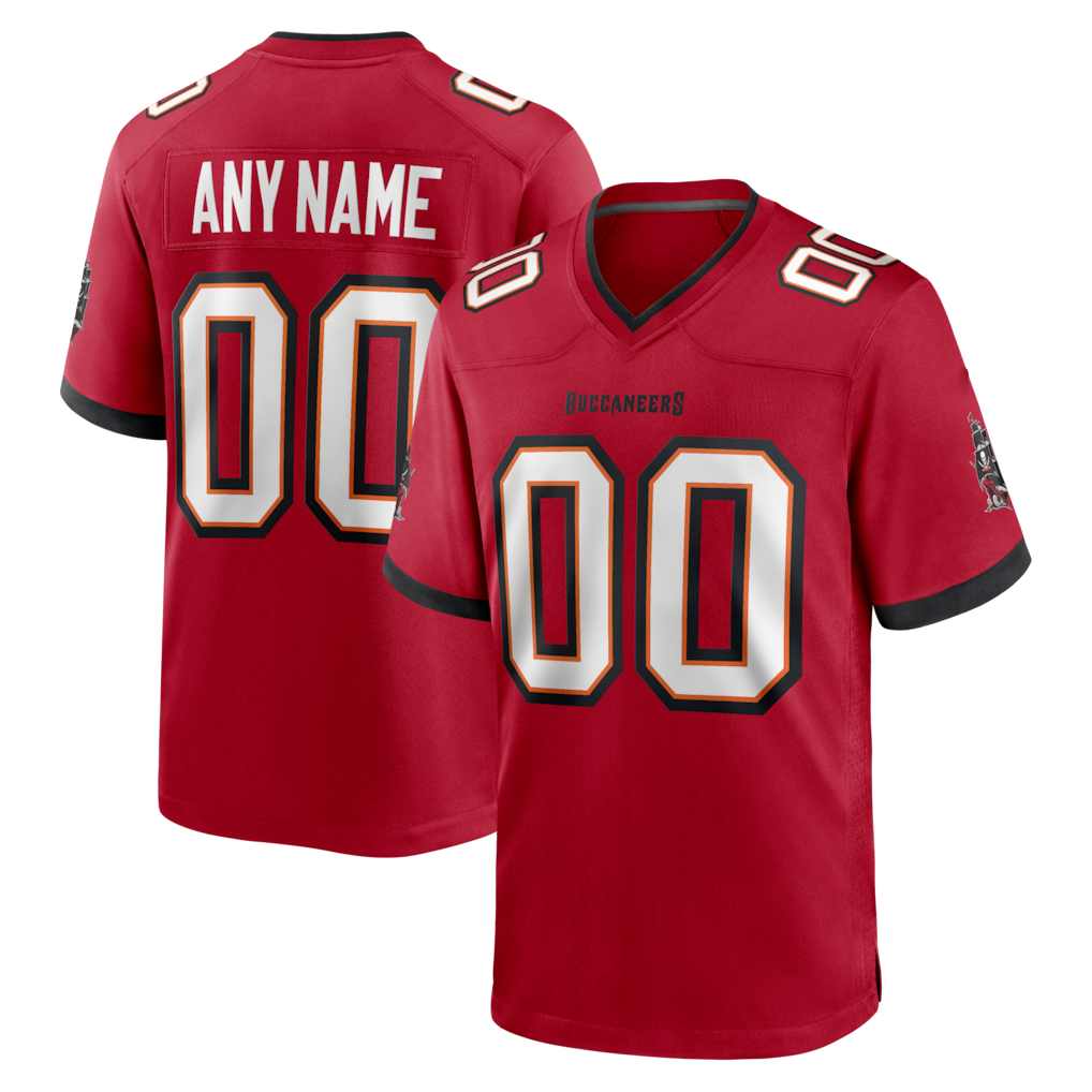 Kooe Custom TB.Buccaneers Red Team Game Stitched Jerseys