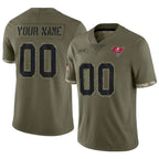 Kooe Custom TB.Buccaneers Salute To Service Olive Stitched Jerseys