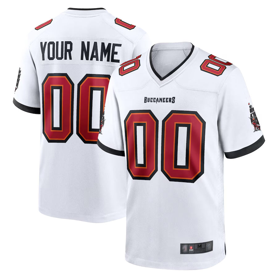 Kooe Custom TB.Buccaneers White Replica Game Stitched Jerseys