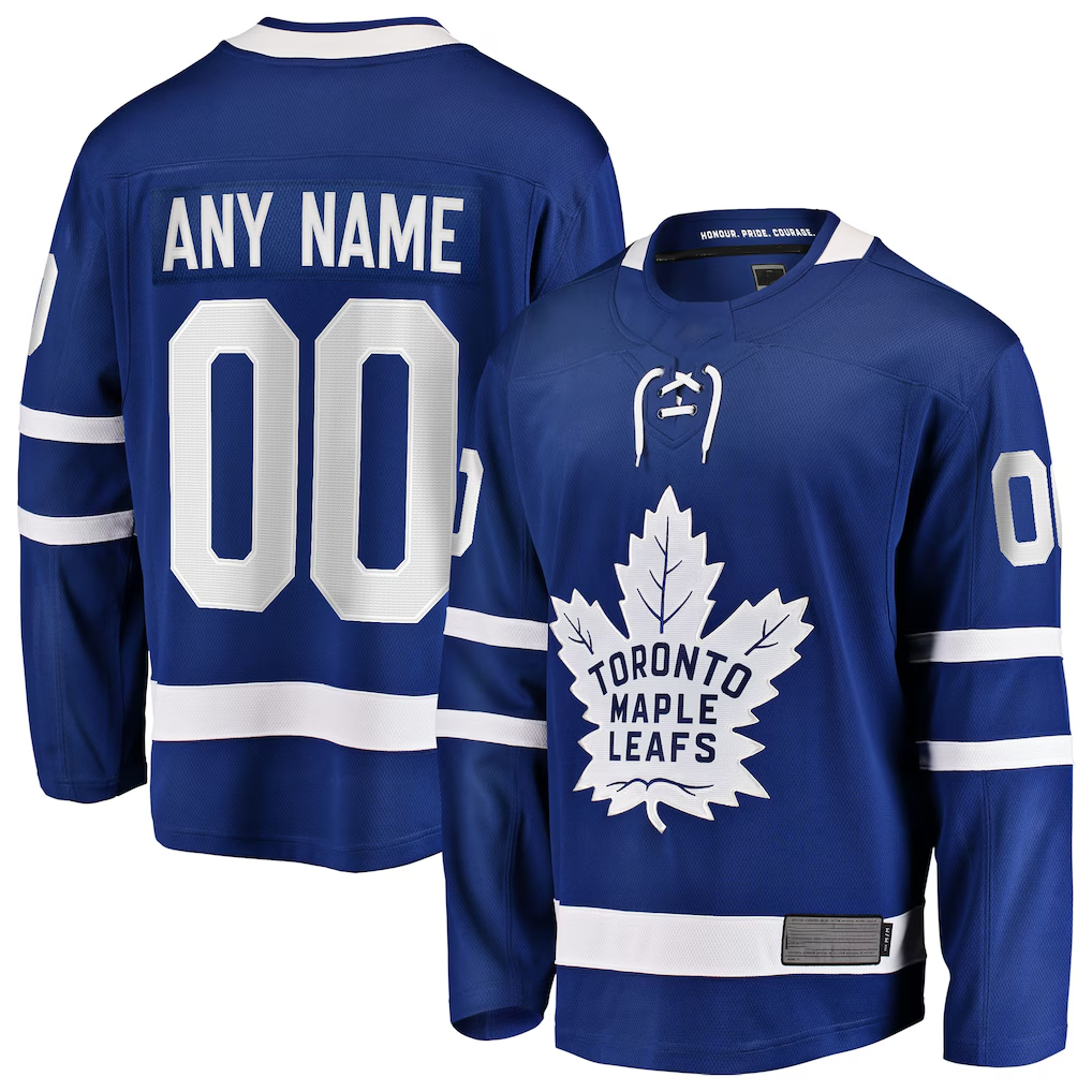 Kooe Custom T.Maple Leafs Blue Home Breakaway Jerseys