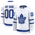 Kooe Custom T.Maple Leafs White Away Premium Jerseys