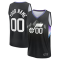 Kooe Custom U.Jazz Fanatics Black Fast Break Jerseys - Statement Editio