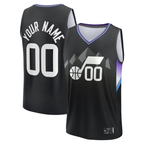 Kooe Custom U.Jazz Fanatics Black Fast Break Jerseys - Statement Editio