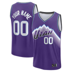 Kooe Custom U.Jazz Fanatics Purple Fast Break Replica Custom Jerseys - Icon Edition