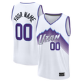 Kooe Custom U.Jazz Fanatics White Fast Break Replica Jerseys - Association Edition