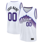 Kooe Custom U.Jazz Fanatics White Fast Break Replica Jerseys - Association Edition