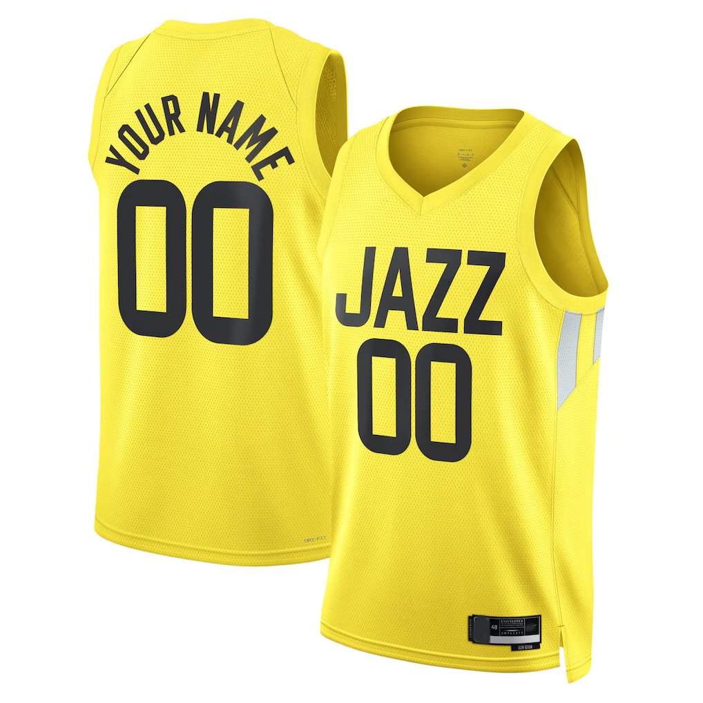 Kooe Custom U.Jazz Gold Swingman Jerseys - Icon Edition