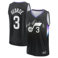 Kooe U.Jazz #3 Keyonte George Fanatics Black Fast Break Replica Jerseys - Statement Edition
