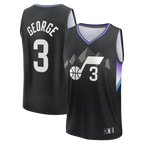 Kooe U.Jazz #3 Keyonte George Fanatics Black Fast Break Replica Jerseys - Statement Edition