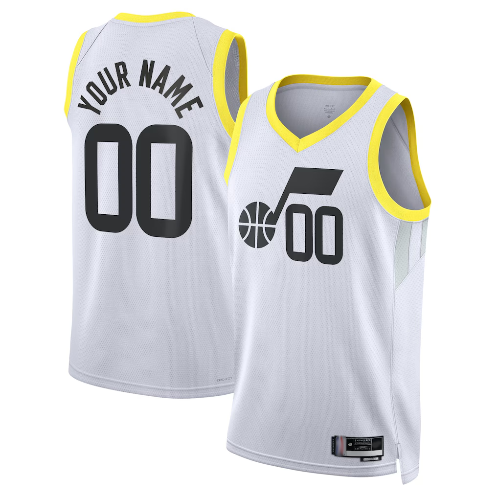 Kooe Custom U.Jazz White Swingman Jerseys - Association Edition