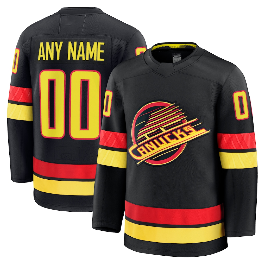 Kooe Custom V.Canucks Black Alternate Premium Jerseys