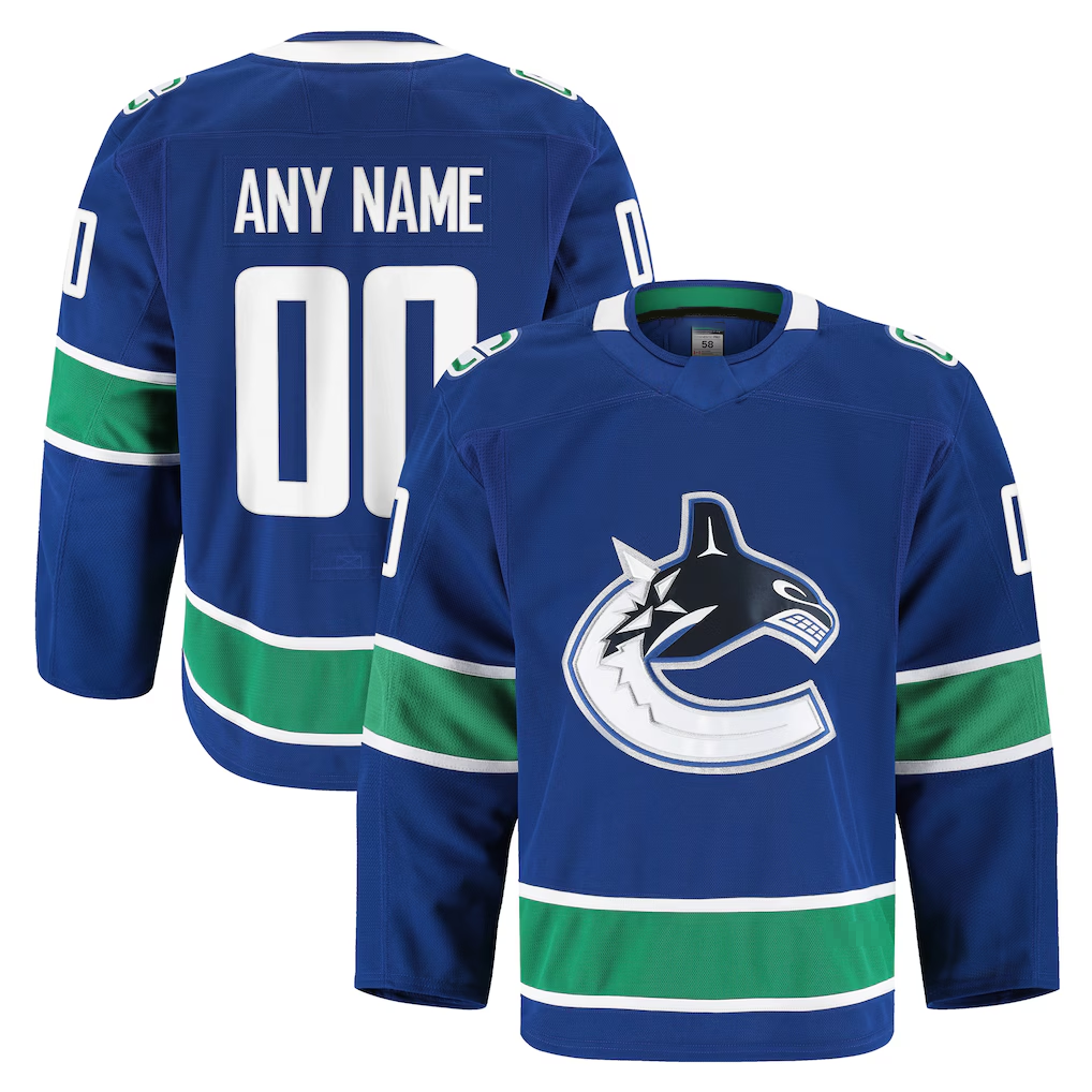 Kooe Custom V.Canucks Blue Home Authentic Pro Jerseys