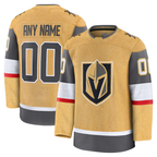 Kooe Custom V.Golden Knights Gold Home Premium Jerseys