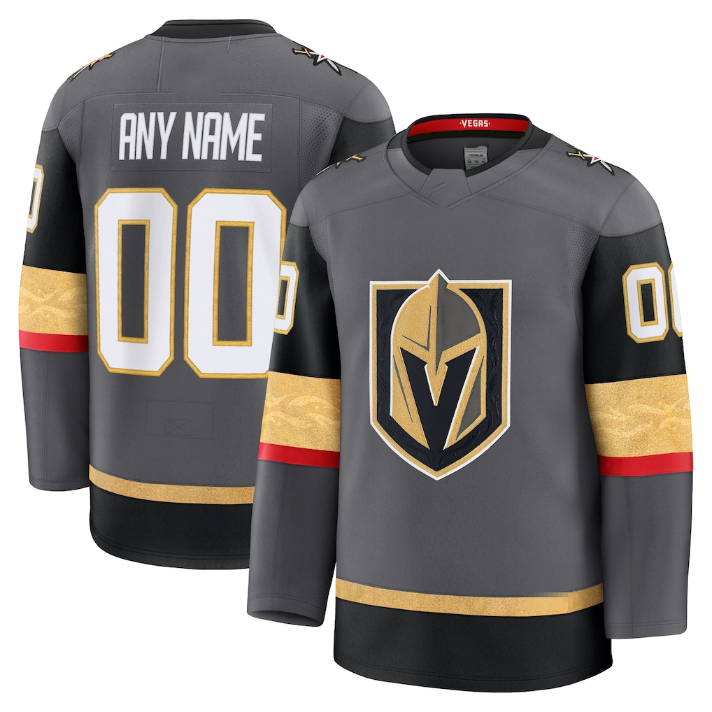 Kooe Custom V.Golden Knights Gray Alternate Premium Jerseys