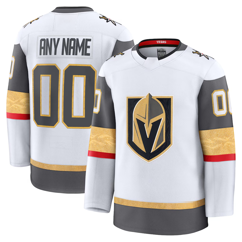 Kooe Custom V.Golden Knights White Away Premium Jerseys